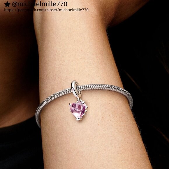 Pandora Pink Family Tree & Heart Dangle Charm - Picture 4 of 5